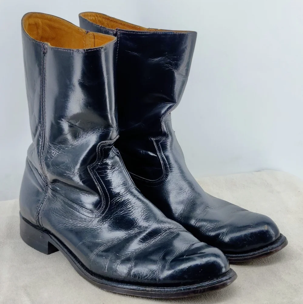 Acme Men's Leather Western Cowboy Ankle Boots Size 8.5D